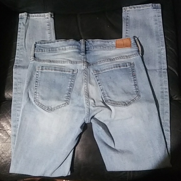 "Aero" Women's Stretchy Distressed Denim Low Rise Skinny Blue Jeans - Picture 2 of 4